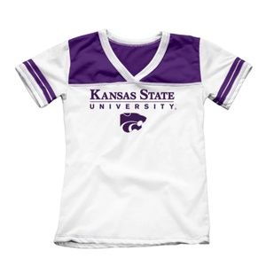 Kansas State University Youth Girls V Neck Tee